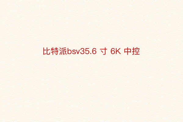 比特派bsv35.6 寸 6K 中控