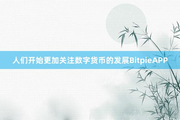 人们开始更加关注数字货币的发展BitpieAPP