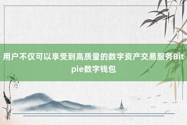 用户不仅可以享受到高质量的数字资产交易服务Bitpie数字钱包