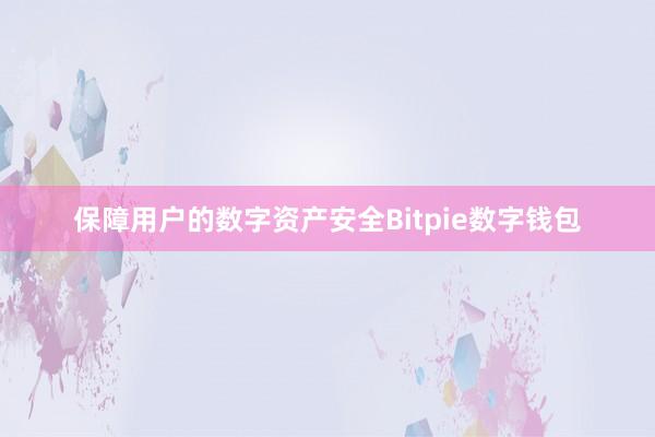 保障用户的数字资产安全Bitpie数字钱包