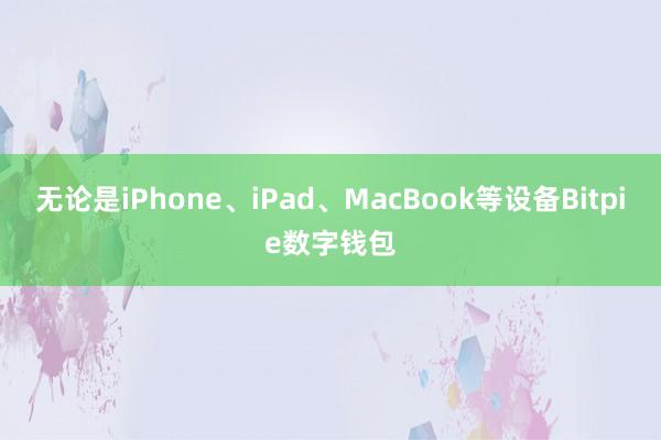 无论是iPhone、iPad、MacBook等设备Bitpie数字钱包