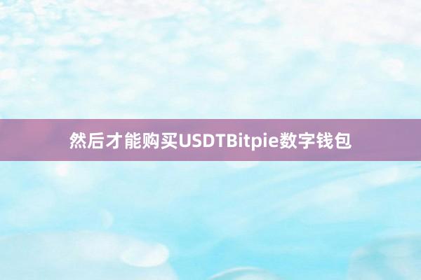 然后才能购买USDTBitpie数字钱包