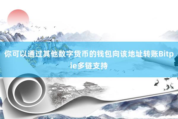 你可以通过其他数字货币的钱包向该地址转账Bitpie多链支持