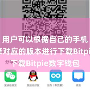 用户可以根据自己的手机类型选择对应的版本进行下载Bitpie数字钱包