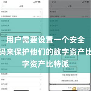 用户需要设置一个安全的密码来保护他们的数字资产比特派